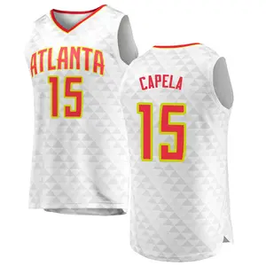 Nike / Youth 2021-22 City Edition Atlanta Hawks Clint Capela #15 Yellow  Swingman Jersey